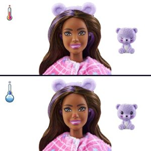 Barbie Cutie Reveal Doll, Fantasy Series Teddy Bear Plush Costume, 10 Surprises Including Mini Pet & Color Change