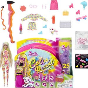 ​Barbie Toys, Color Reveal Doll, Totally Neon Fashions with Yellow-Streaked Platinum Hair & 25 Surprises Including Color Change​​​​