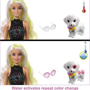 ​Barbie Toys, Color Reveal Doll, Totally Neon Fashions with Yellow-Streaked Platinum Hair & 25 Surprises Including Color Change​​​​