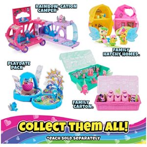 Hatchimals CollEGGtibles, Rainbow-cation Wolf Family Carton with Surprise Playset, 10 Characters, 2 Accessories, Easter Gifts, Kids Toys for Girls