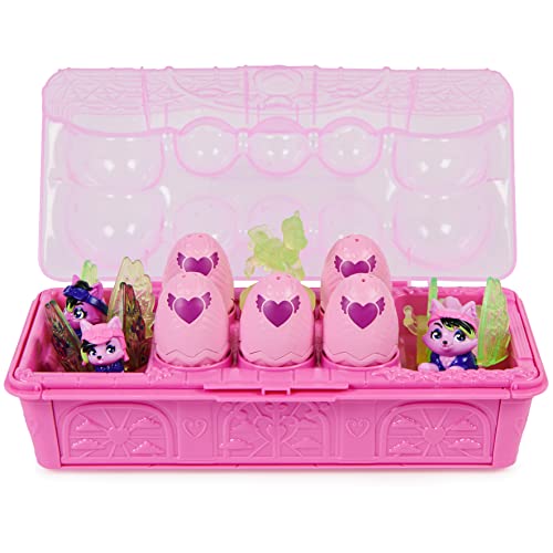 Hatchimals CollEGGtibles, Rainbow-cation Wolf Family Carton with Surprise Playset, 10 Characters, 2 Accessories, Easter Gifts, Kids Toys for Girls