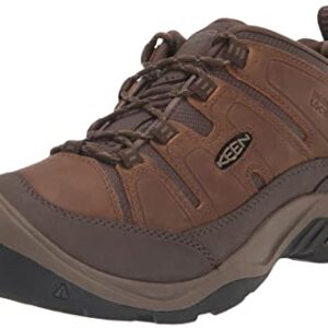 KEEN Men's Circadia Low Height Comfortable Waterproof Hiking Shoes, Shitake/Brindle, 14 Wide