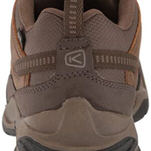 KEEN Men's Circadia Low Height Comfortable Waterproof Hiking Shoes, Shitake/Brindle, 14 Wide