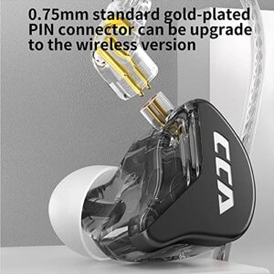 CCA CRA in Ear Earphone, Ultra-Thin Diaphragm Dynamic Driver IEM, Clear Sound & Deep Bass, Wired Earbuds with Mic and Tangle-Free Removable Cord