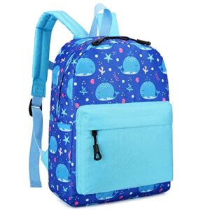 vanaheimr kid toddler backpack for boys cute whale shark preschool bookbag child daycare nursery school backpack with chest strap