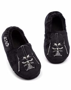 star wars darth vader slippers boys kids villain house shoes loafers 11.5 us little kid