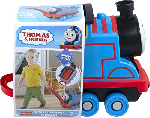 Thomas & Friends Pull-Along Toy Train for Kids Biggest Friend Thomas with Storage for Preschool Kids Ages 2+ Years