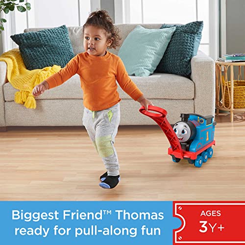 Thomas & Friends Pull-Along Toy Train for Kids Biggest Friend Thomas with Storage for Preschool Kids Ages 2+ Years