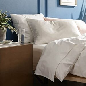 brooklinen 100% mulberry silk pillowcase - standard size, ivory | skin, hair, and sleep benefits