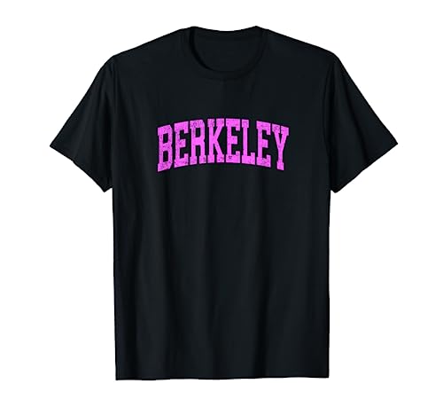 Berkeley California CA Vintage Athletic Sports Pink Design T-Shirt