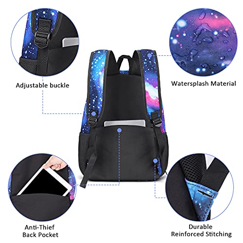 SAMIT Anime Luminous Backpack with Pencil Case for Teen Boys and Girls,College School Daypack Lightweight Laptop Bag