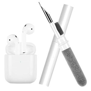 cleaner kit for airpods pro 1 2 3 & headphones earbuds and case, revolutionary cleaning pen for bluetooth earphones & headphones case cleaning tools with soft brush (white)