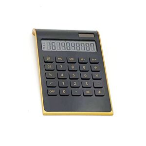 solar gold calculator standard function desktop calculator lcd 10-digit desktop calculator for office, home, (black)