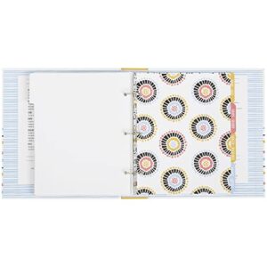 C.R. Gibson Bloom Pocket Page Book Binder with Recipe Index Cards, 8.5" W x 9.35" L, Multicolor