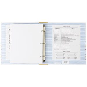 C.R. Gibson Bloom Pocket Page Book Binder with Recipe Index Cards, 8.5" W x 9.35" L, Multicolor