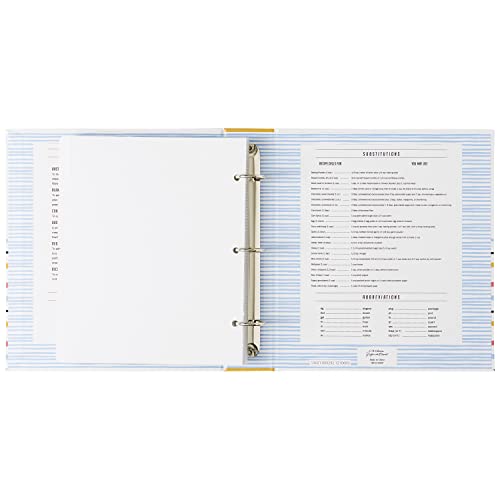 C.R. Gibson Bloom Pocket Page Book Binder with Recipe Index Cards, 8.5" W x 9.35" L, Multicolor