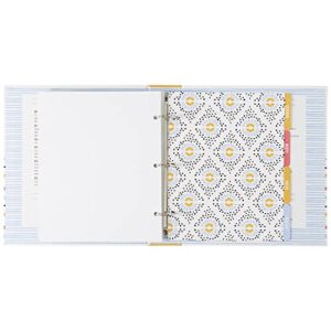 C.R. Gibson Bloom Pocket Page Book Binder with Recipe Index Cards, 8.5" W x 9.35" L, Multicolor