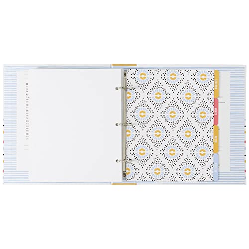 C.R. Gibson Bloom Pocket Page Book Binder with Recipe Index Cards, 8.5" W x 9.35" L, Multicolor