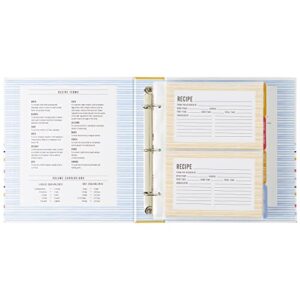 C.R. Gibson Bloom Pocket Page Book Binder with Recipe Index Cards, 8.5" W x 9.35" L, Multicolor