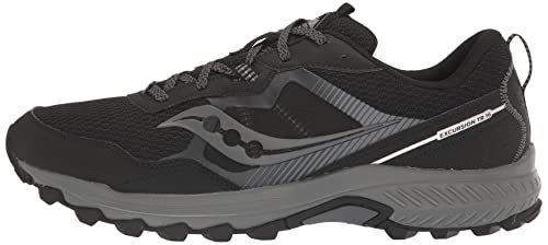 Saucony Men's Excursion TR16 Trail Running Shoe, Black/Charcoal, 13