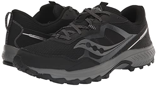 Saucony Men's Excursion TR16 Trail Running Shoe, Black/Charcoal, 13