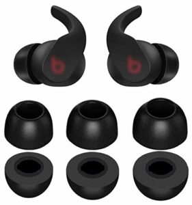 3 pairs memory foam compatible with beats fit pro ear tips buds, s/m/l 3 size replacement cancel noise anti-slip fit in case comfortable no silicone pain earbuds for beat fit pro - black