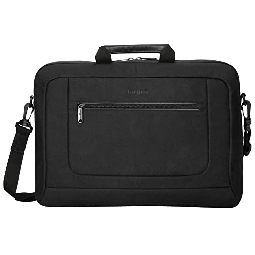 Targus Laptop Bag for Laptops up to 15.6-Inches, Computer Bags for Women Men, Microsoft Apple Lenovo Dell and HP Laptop Case, Shoulder Bag for Men/Women, Computer Messenger Bag, Black (TBT935GL)