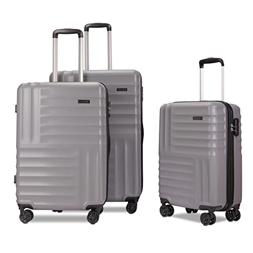 GinzaTravel Luggage Sets 3-Piece Expandable Suitcases with 4 Wheels PC+ABS Durable Hardside Luggage sets TSA lock(Gray, 3-Piece Set(20"/24"/28"))