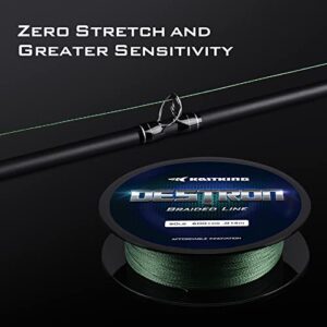 KastKing Destron Braided Fishing Line, Moss Green , 150 yds-6lb-0.11mm