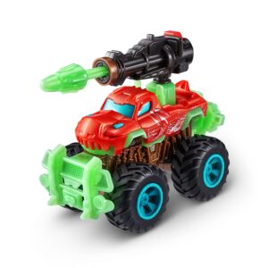 5 Surprise Monster Trucks Glow Riders Series 2 by ZURU (2 Pack) Glow in The Dark, Miniature Mystery Collectible Capsules, Mini Toy Truck, Battle Toys for Boys, Kids, Teens