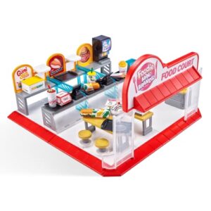 5 Surprise Foodie Brands Mini Food Court Playset by ZURU, with 32 Pieces to Build + 1 Exclusive Miniature Collectible Toys, Small Toy for Kids, Teens, Adults