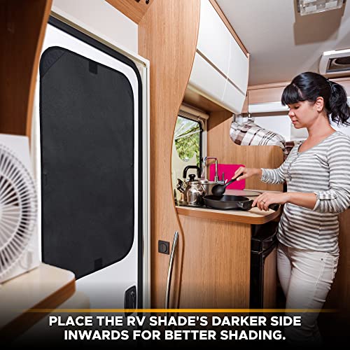 EcoNour RV Door Window Shade | Foldable RV Blinds for Camper Windows | Velcro RV Door Shade & RV Window Coverings to Maintain Temperature | Privacy Rv Camper Accessories-16 X25