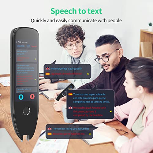 SVANTTO Pen Scanner, Text to Speech Device for Dyslexia, OCR Digital Highlighter Pen Reader, Exam Reading Pen for Students, Wireless Poliglu Language Translator Device