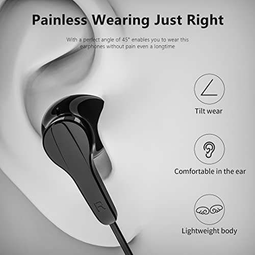 Earphones with Lightning Connector, MFi Certified Wired Earphones with Microphone and Volume Control, Compatible with iPhone 13/12/11 Pro Max/Xs Max/XR/X/7/8 Plus