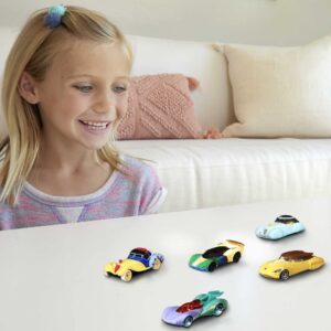 Hot Wheels Disney Princess Character Car 5-Pack, 5 Toy Cars in 1:64 Scale: Mulan, Snow White, Belle, Jasmine & Ariel