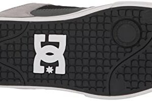 DC Men's Pure MID Casual Skate Shoe, Black/Grey/RED, 12