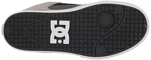 DC Men's Pure MID Casual Skate Shoe, Black/Grey/RED, 12