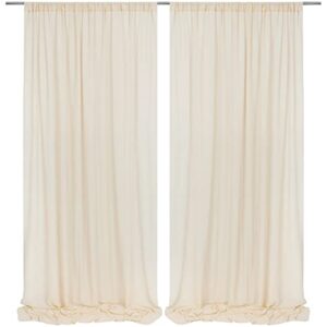 wenmer champagne chiffon wedding backdrop curtain 60 x 120in wedding backdrop arch drapes chiffon background curtains for photography home wedding stage reception decoration party, 2 panels