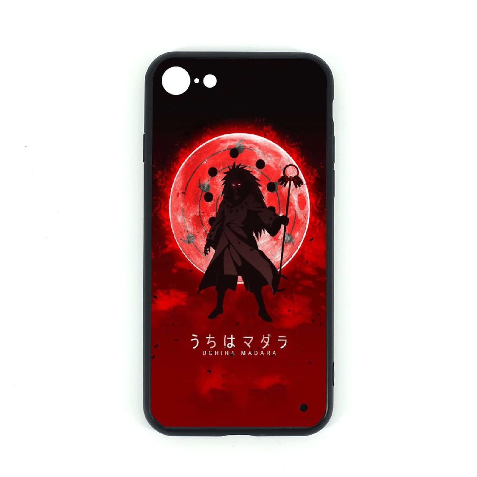 iPhone 7 iPhone 8 Case Tempered Glass iPhone Cases Anime Madara Pattern Design Shockproof Anti-Scratch Phone Case