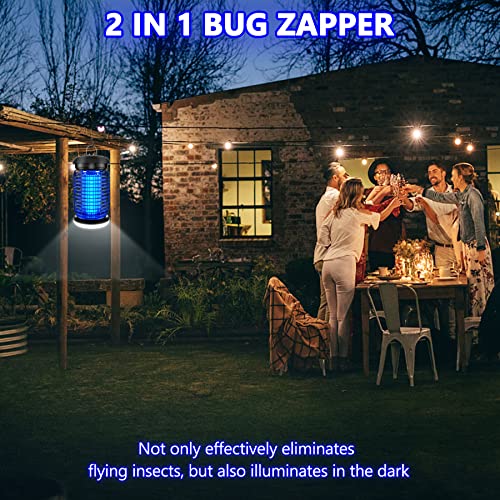 Bug Zapper Outdoor, Mosquito Zapper with LED Light, Fly Zapper Outdoor Indoor, Insect Zapper Electric Fly Traps, Plug in Mosquito Killer for Patio Yard