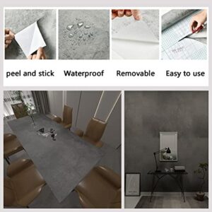 HOLOMEY 11.8"x118" Dark Grey Concrete Contact Paper Peel and Stick Cement Wallpaper Removable Thicken 3D Textured Wallpaper Vinyl Wrap Matte Industrial Wall Stickers for Countertop Kitchen Island