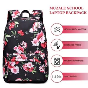 Muzale Backpack for Women, Laptop Work Backpack for 14 Inch Laptop, Wide Open Large School Casual Daypack Water Resistant Nurse Backpack, Doctor Teacher College School Travel Shoulder Purse Bag