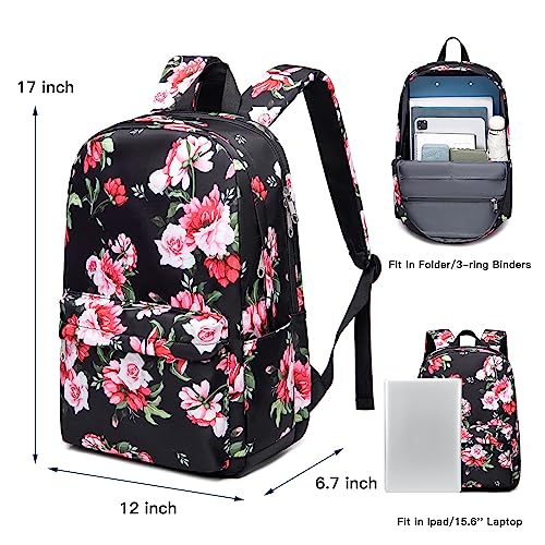 Muzale Backpack for Women, Laptop Work Backpack for 14 Inch Laptop, Wide Open Large School Casual Daypack Water Resistant Nurse Backpack, Doctor Teacher College School Travel Shoulder Purse Bag