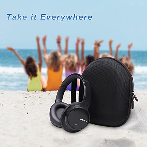 XANAD Black Headphone Case Travel Storage Bag for Sony, Audio-Technica, Xo Vision, Behringer, Beats, Photive, Philips, Bose, Maxell, Panasonic (Only Case)