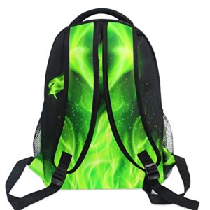 Wamika Fire Dragon Backpack Green Dinosaur School Backpacks Preschool Book Bag