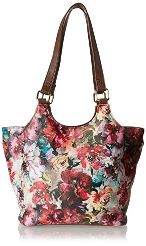 Bueno of California womens Double Handle Scoop Tote Carriers Bag Briefcase Handbag, Watercolor, X-Large US