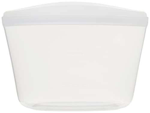 Stasher Reusable Silicone Storage Bag, Food Storage Container, Microwave and Dishwasher Safe, Leak-free, 2 Cup Bowl, Clear