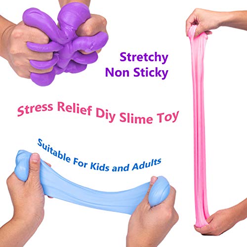 WUHUANIU Slime Kit with 6 Pack Scented Slime,Watermelon /Unicorn /Latte /Pineapple /Blue Stitch/Peach Slime,Super Soft and Non-Sticky,Surprise Slime Toys for Girls and Boys
