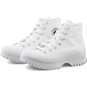 Converse Chuck Taylor All Star Lugged 2.0 Unisex, White/Egret/Black, 10 US Women/8 US Men