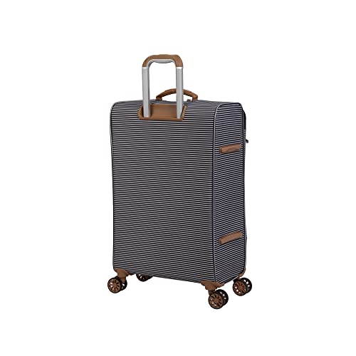 it luggage Beach Stripes 26" Softside Carry-On 8 Wheel Spinner, Black/Grey